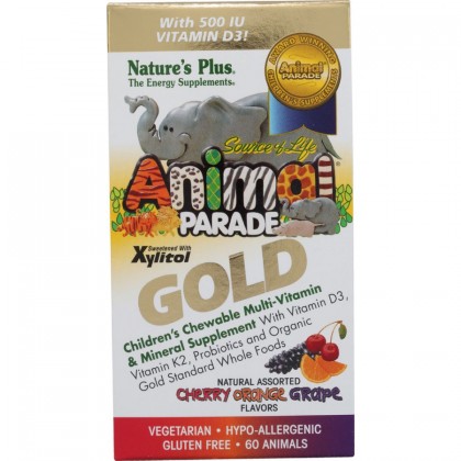 NATURE'S PLUS ANIMAL PARADE GOLD ASSORTED 60TABS